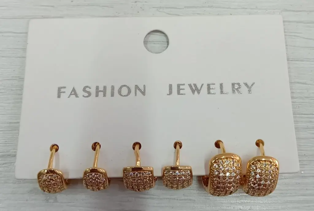 Set x3 Candongas Doradas  Fashion