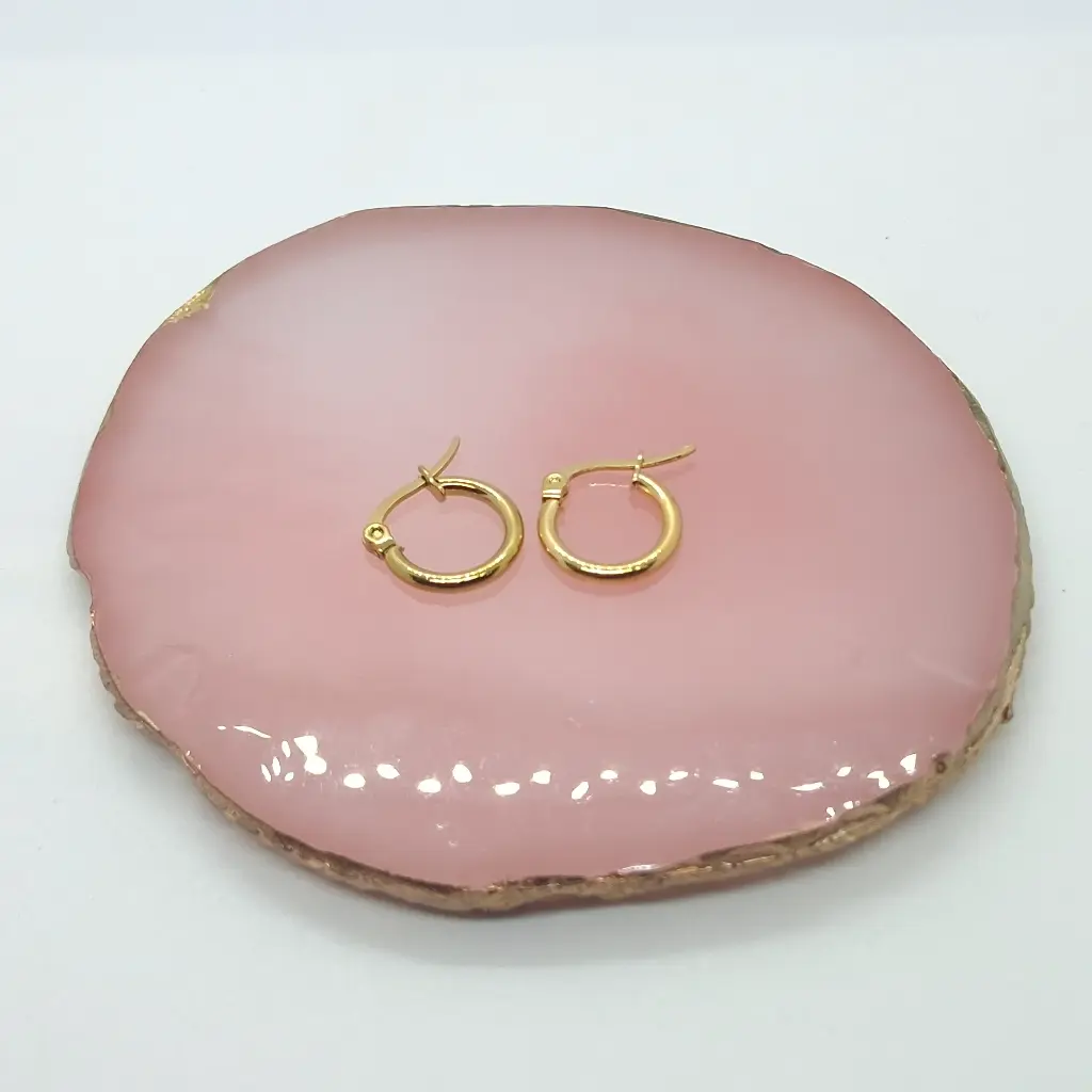 Candongas Acero 1,5cm Doradas #2