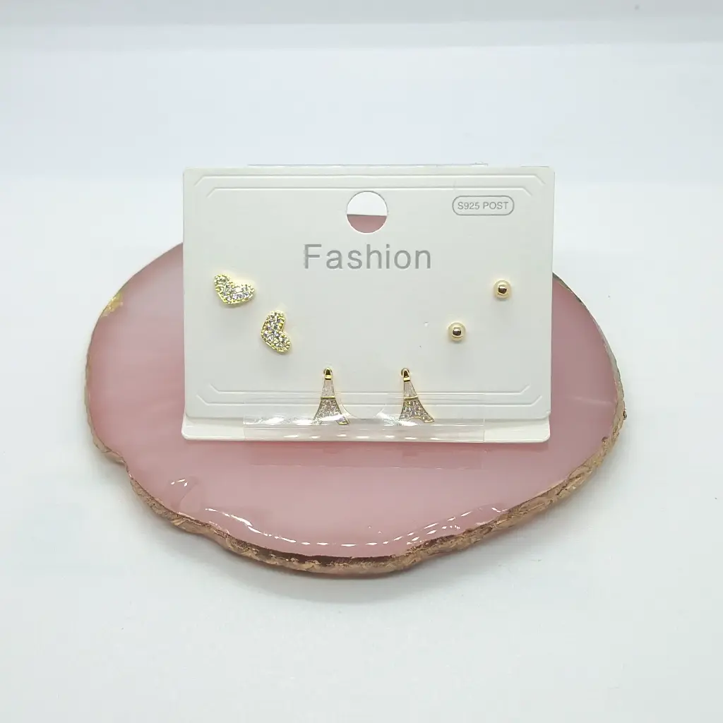 Set x3 Aretes Torre Con Piedrantina