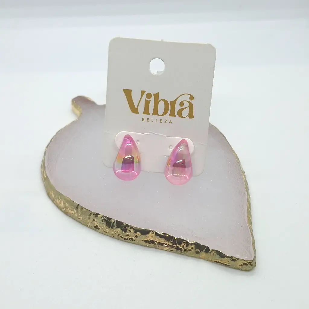 Aretes Acrílicos Gota De Agua Vibra