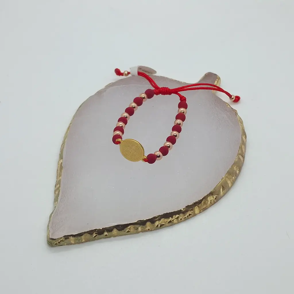 Pulsera Neopreno 4 mm Dije San Benito Bebe