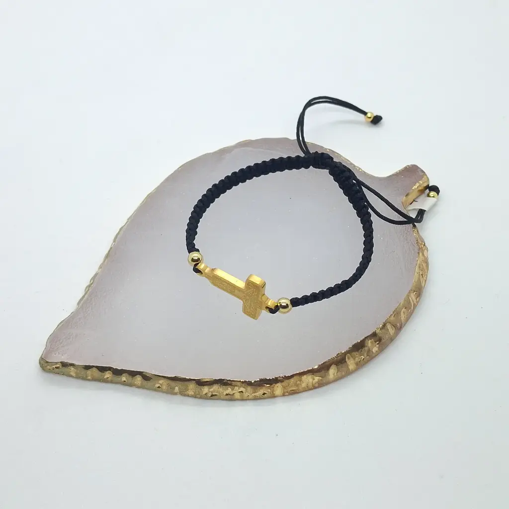 Pulsera Tejida Con Cristo Milagroso
