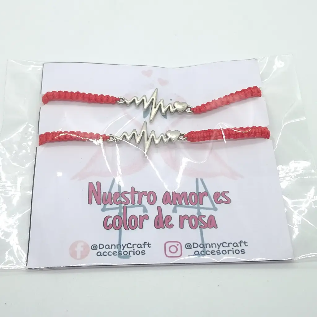 Set Pulseras x2 Linea de Vida Cartón