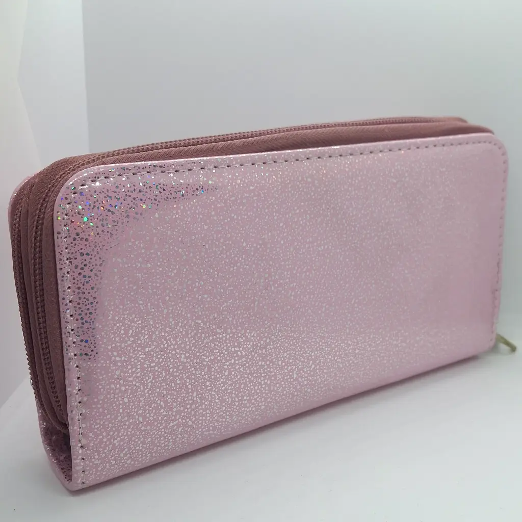 Billetera Grande Doble Cierre Confetti Mujer