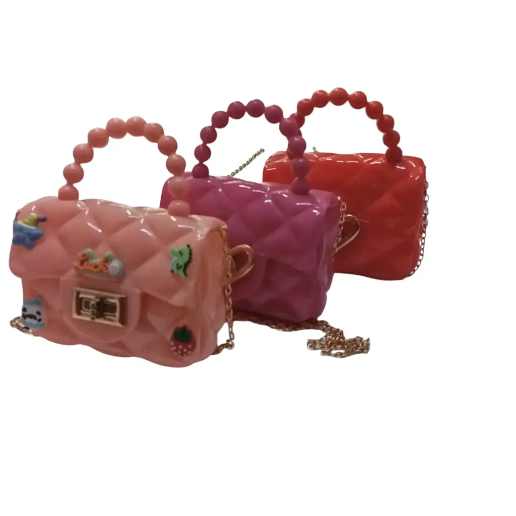 Bolso Mini Plástico Corazón Niña