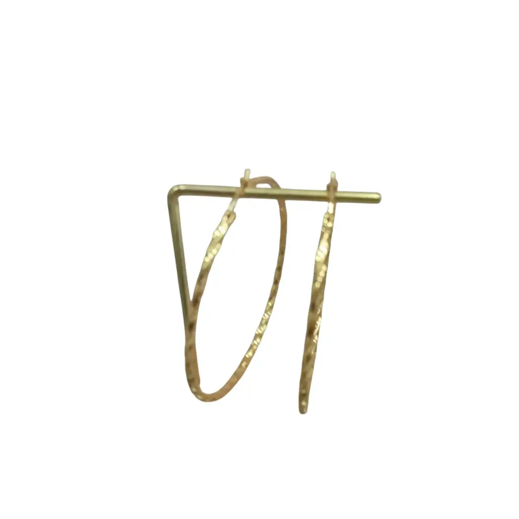 Candongas Doradas Trenzado De Dos