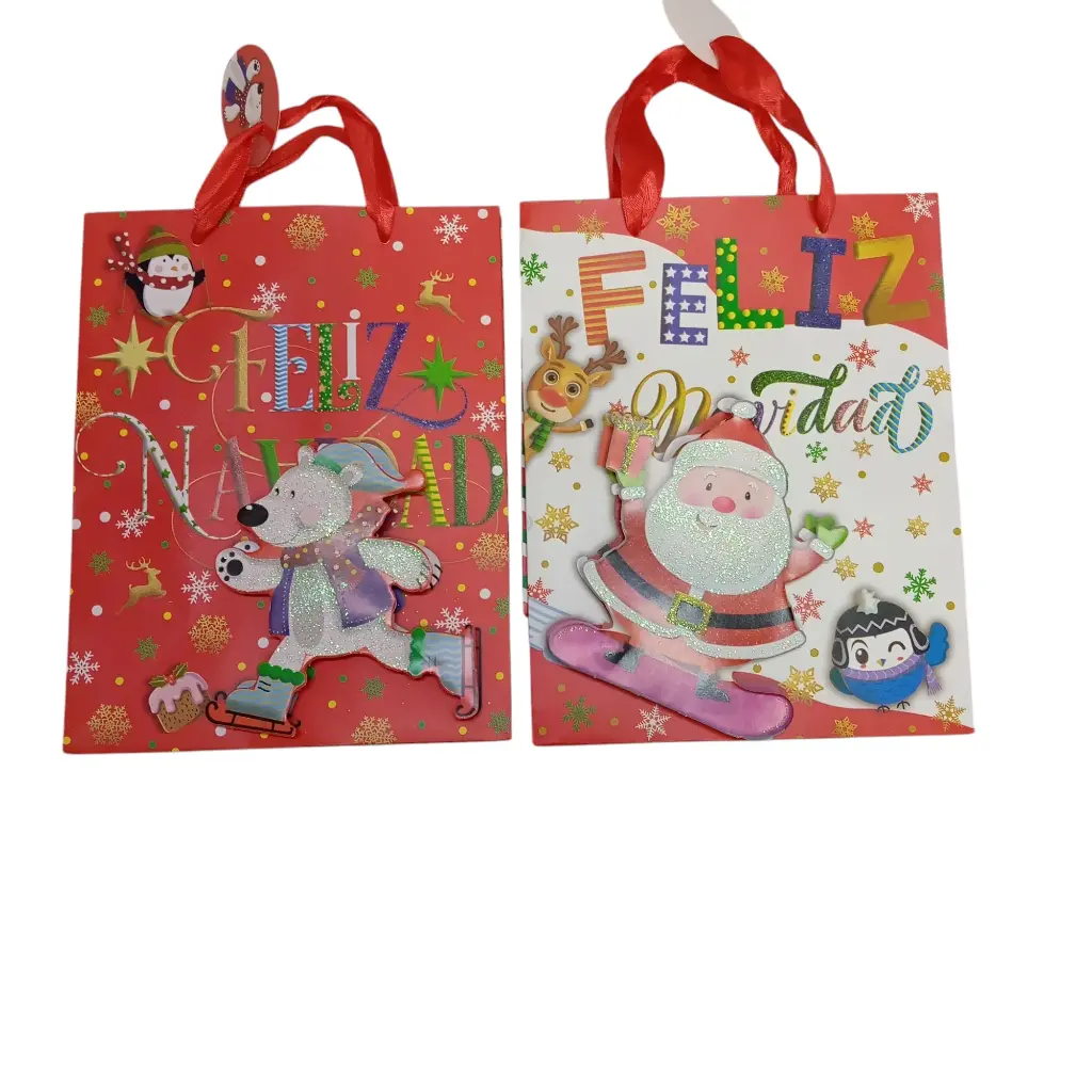 Bolsa Regalo Navidad 3D 18 L x23 A