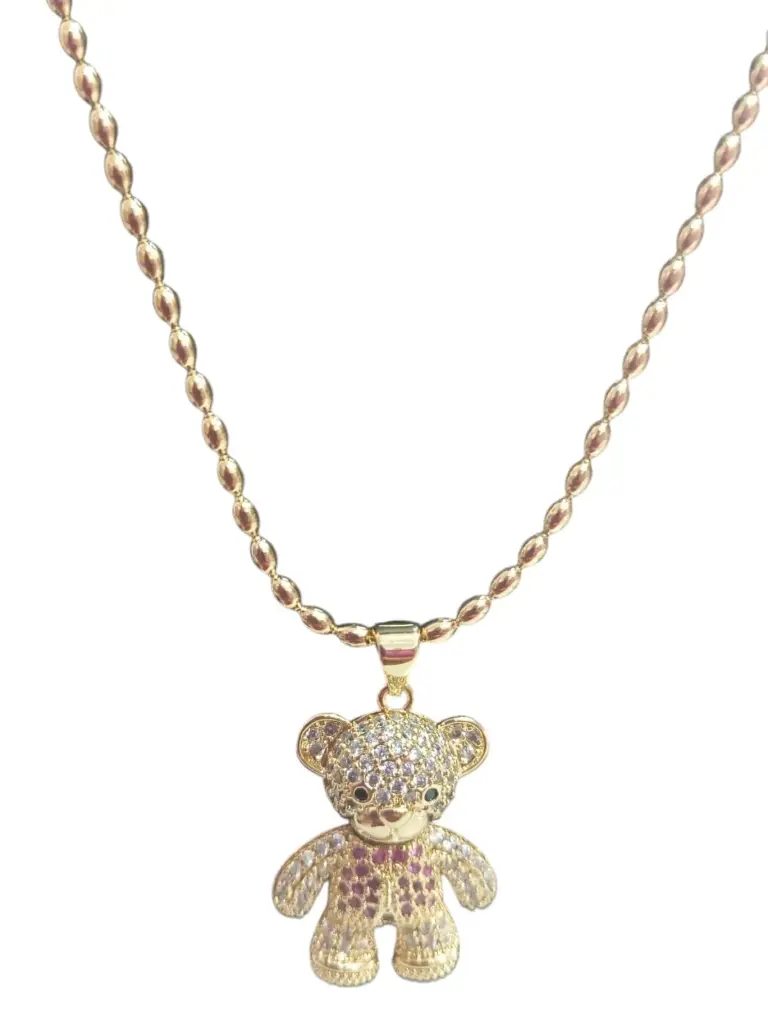 Collar Con Oso Colgante 
