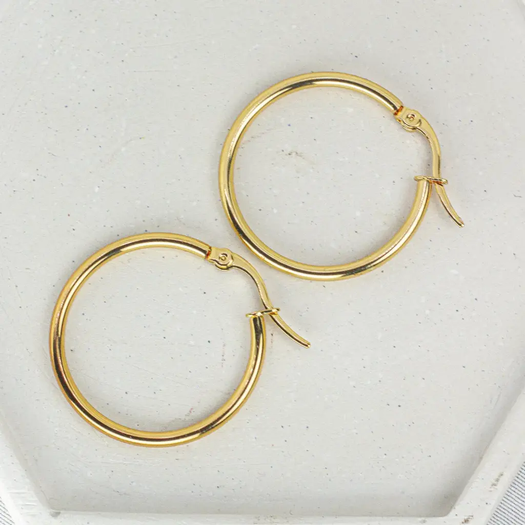 Candongas En Acero Lisa 