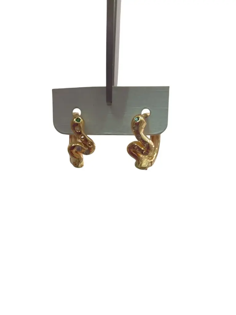 Candongas Over Gold Doradas En Forma De Serpiente