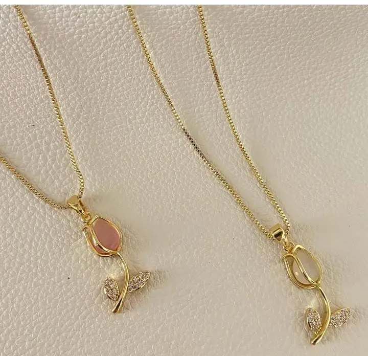 Cadena Tulipanes Acero inoxidable 