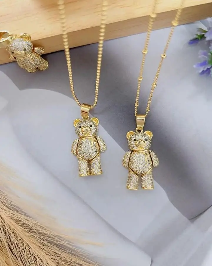 Cadena Con Dije De Oso Movible