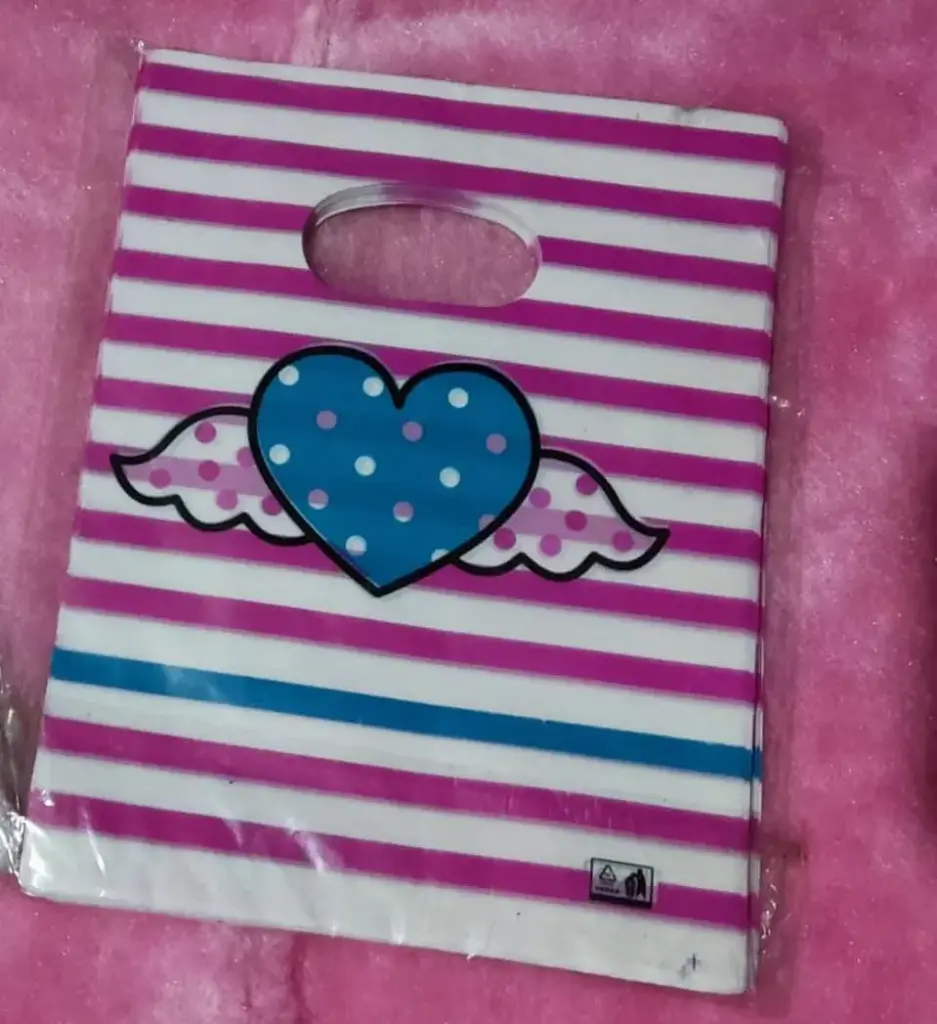 Bolsa Corazón Azul 15X21