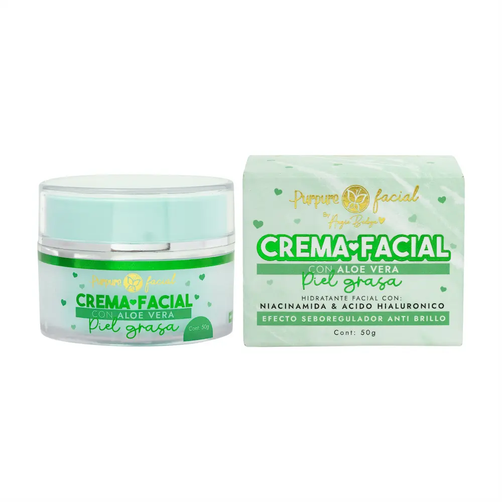 Crema Facial Aloe Vera Piel Grasa Purpure