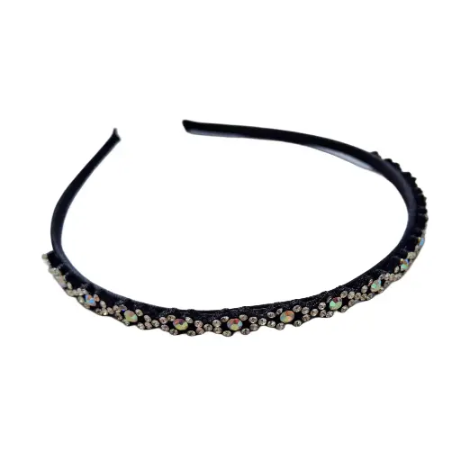 [ENC829] Diadema Cubierta de Tela Con Brillos