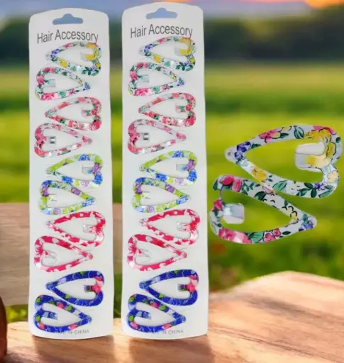 [G&G-810] Pinza  Tik Tak Corazones Animal Print Par