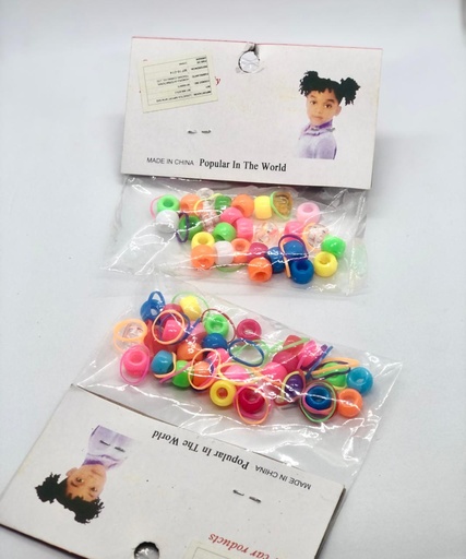 [MF16014] Paquete Chaquiras y Cauchos Surtidos New Fashion