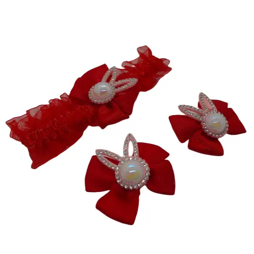 [ENC0000000001398CAP] Kit  Balaca+Pinzas Silueta Conejo Niña