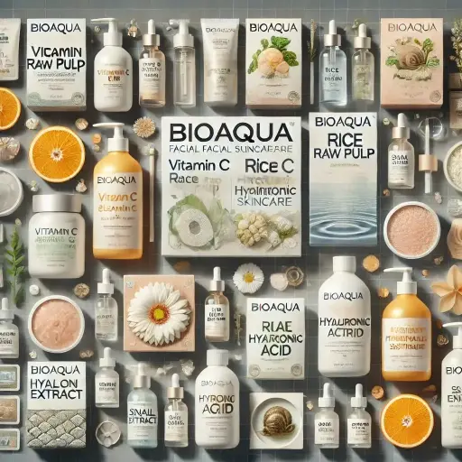 [ENC0000000000535FAC] Kit Facial Bioaqua  Rejuvenecedor-Aclarador - Jabón, Tónico, Suero, Loción, Crema Hidratante, Contorno De Ojos