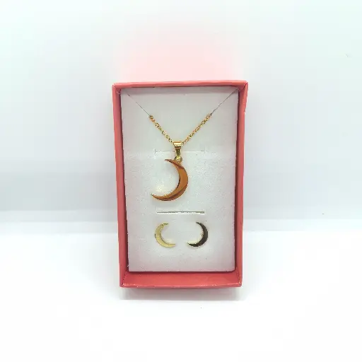 [ENC0000000000282ACC] Topitos Media Luna con Collar Media Luna Dorado