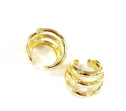[ENC0000000000292ACC] Ear Cuff Tres Líneas En Rodio