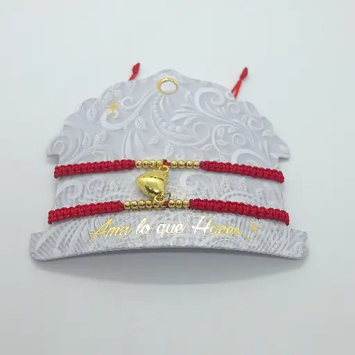 [ENC0000000000456ACC] Pulsera Cartón Corazón Imantado x 2