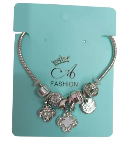 [ENC0000000000468ACC] Pulsera Pandora Plateada Trebol 