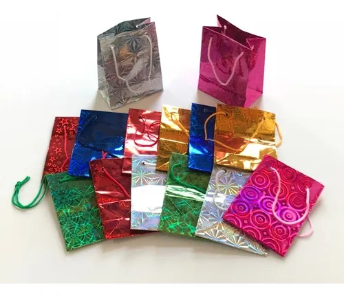 Bolsa Regalo Holográfica Mini 21x18 Cm #1