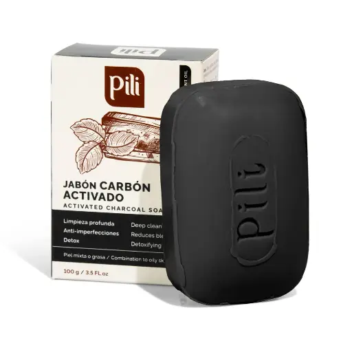 [7701684001576] Jabón en Barra Pili Carbón Activo