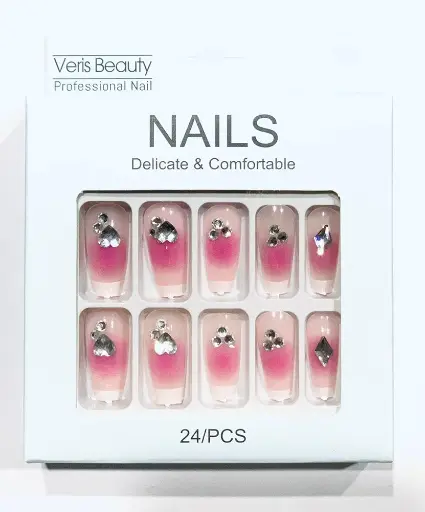 [ENC0000000000202UÑA] Uñas Postizas Decoradas Veris Beauty 12PCS