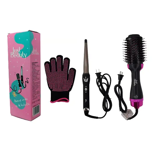 [ENC0000000001097CAP] Caja Duo Plancha y Secador + Guante Just Beauty