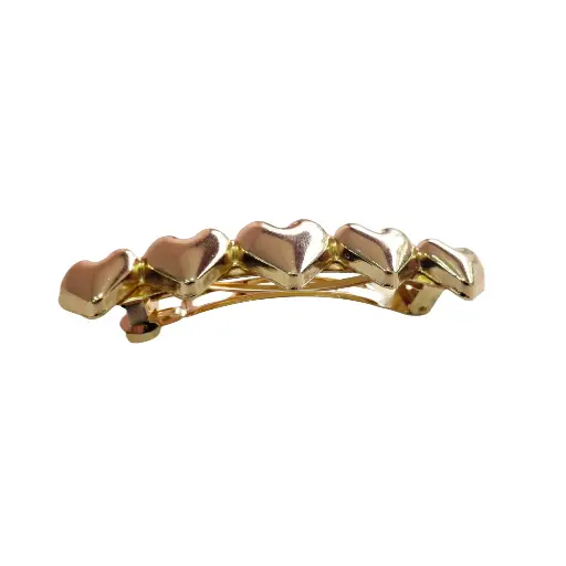 Clip Para Cabello Corazones Lisos Fashiion Jewelry