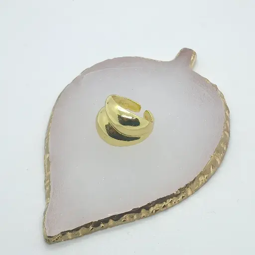 [ENC0000000000733ACC] Anillo Dorado Grueso 2 Lineas