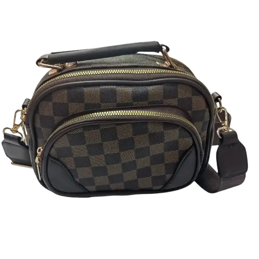 Bolso Cuadros x4 Cierres