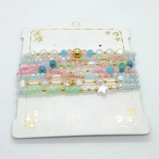 Set Pulseras x7 Cartón