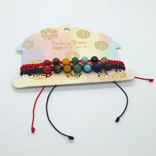 [ENC0000000000782ACC] Pulseras x2 de 7 Chakras Hecho A Mano