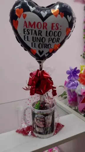 Vaso Decorado Con Perfume Y Dulcecitos