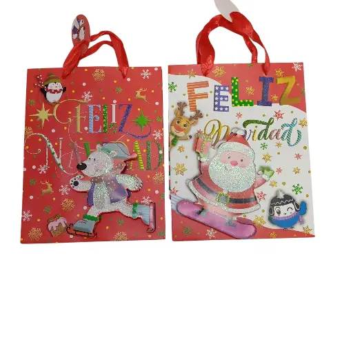 Bolsa Regalo Navidad 3D 18 L x23 A