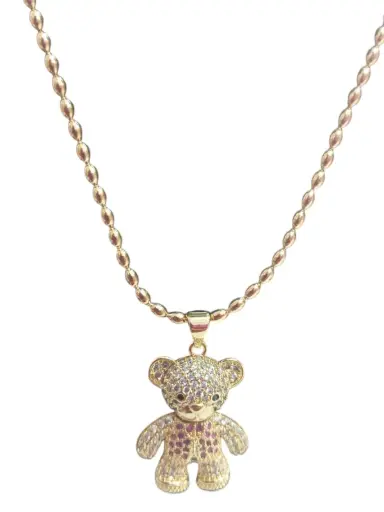 [ENC0000000000916ACC] Collar Con Oso Colgante 
