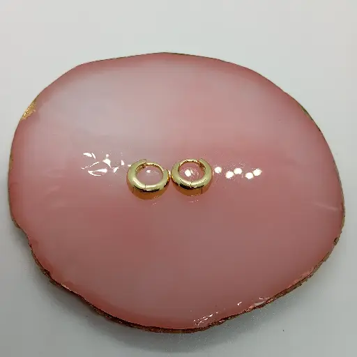 [ENC0000000000980ACC] Aretes Argolla Dorada Minimalista Over Gold