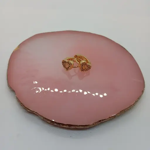 [ENC0000000000982ACC] Candongas Doradas con Dije de Corazón Brillante Over Gold