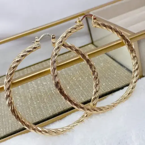 [ENC0000000000986ACC] Candongas Doradas Efecto Torzal XL