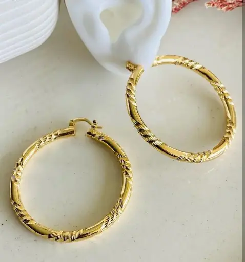 [ENC0000000000987ACC] Candongas Gold Élite Entrelazadas Doradas