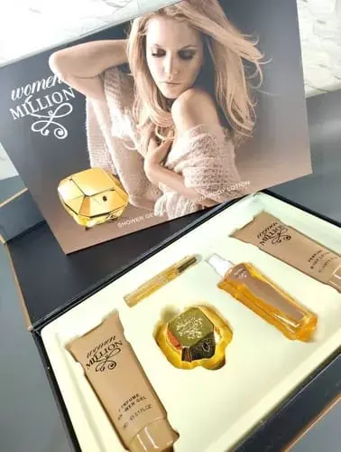 [ENC0000000000653COR] Kit Importado Women Million Woman Replica1.1  Set De Perfume,splash,shower Gel,crema Corporal Damas 100ml