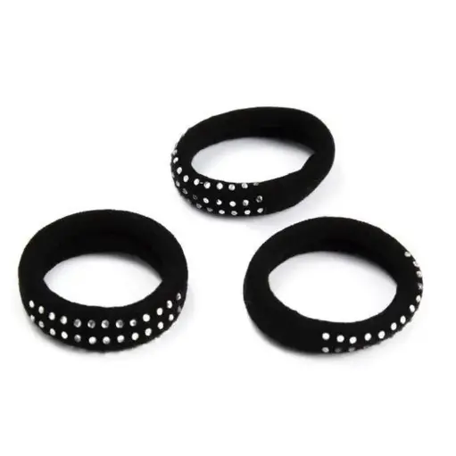 [ENC0000000001557CAP] Moñas Con Brillantes Negro X6