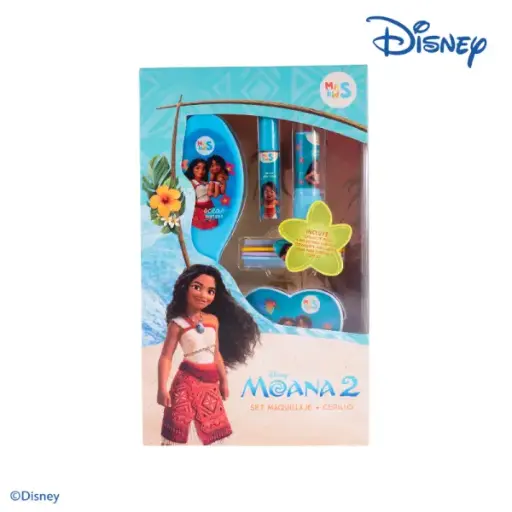 [ENC0000000001095ACC] Set De Maquillaje + Cepillo Moana x 5 Piezas. Disney – Miis Kids 