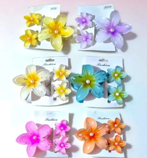 [JR25390] Gancho Hawaiano X3 Con Perlita