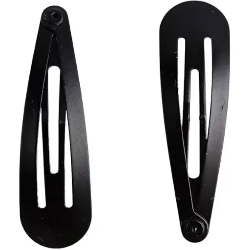 [ENC1775] Pinza Tik Tak Negras Pequeñas Par Sencillas 