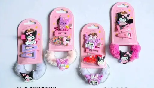 [JR25023] Set De Pinzas Y Moñas Kurumi