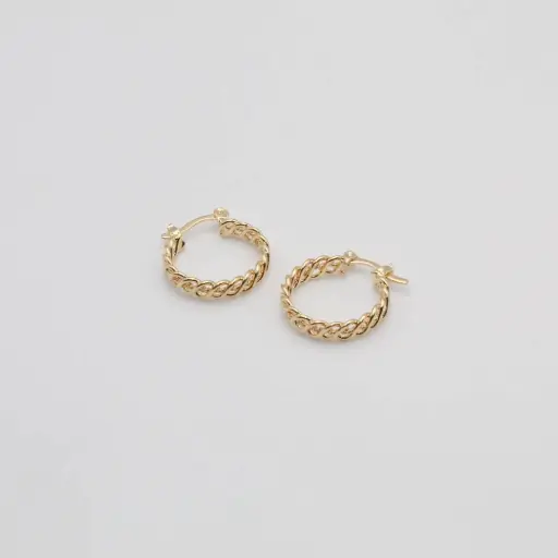 Candonga Dorada Entrelazada Pequeña Ref 217